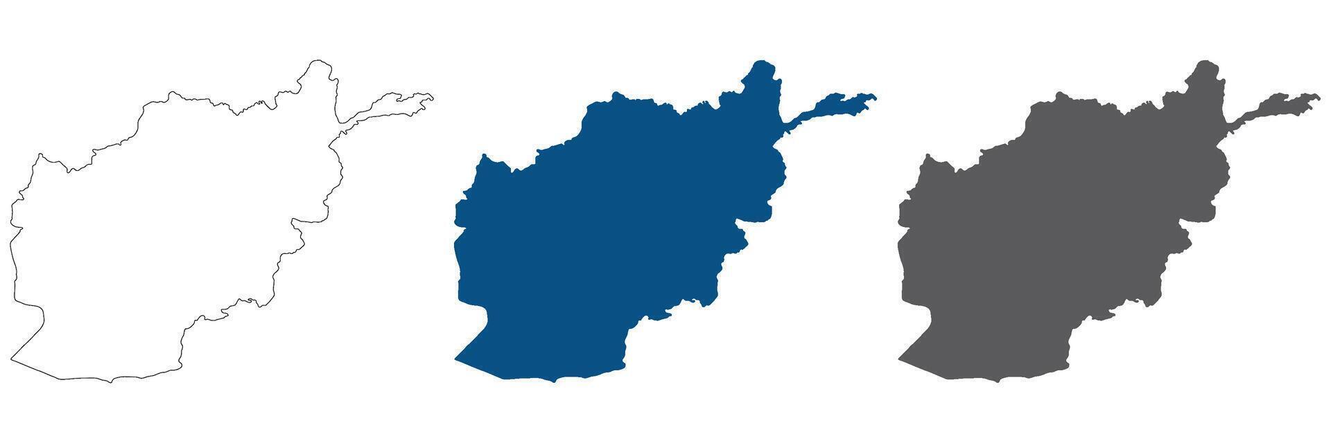 Afghanistan map. Map of Afghanistan in set color vector