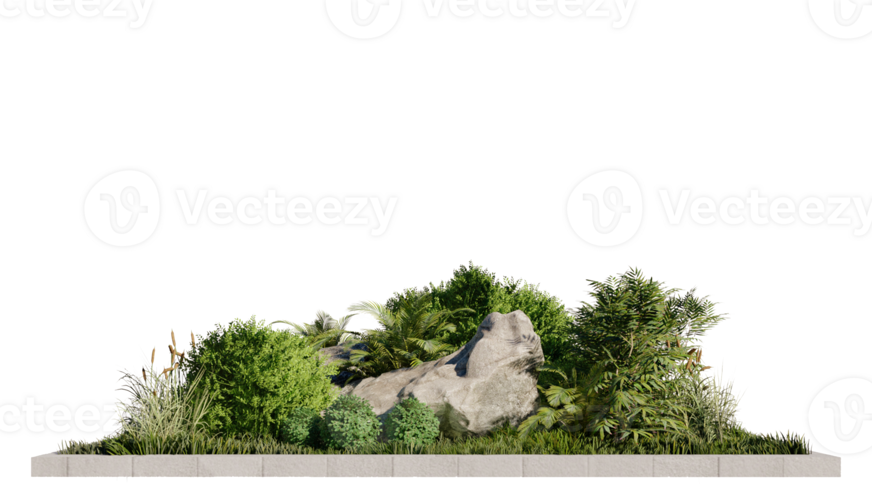 vegetation nature green natural foliage background 3d render. png