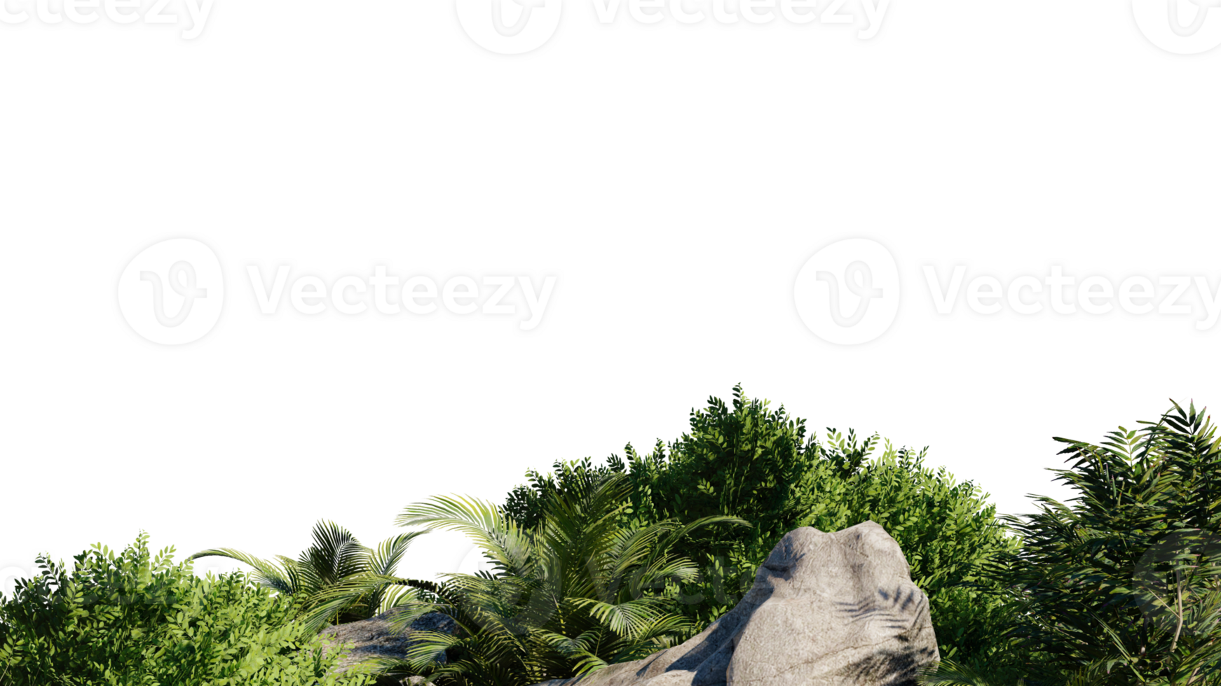 vegetation green natural environment foliage background 3d render. png