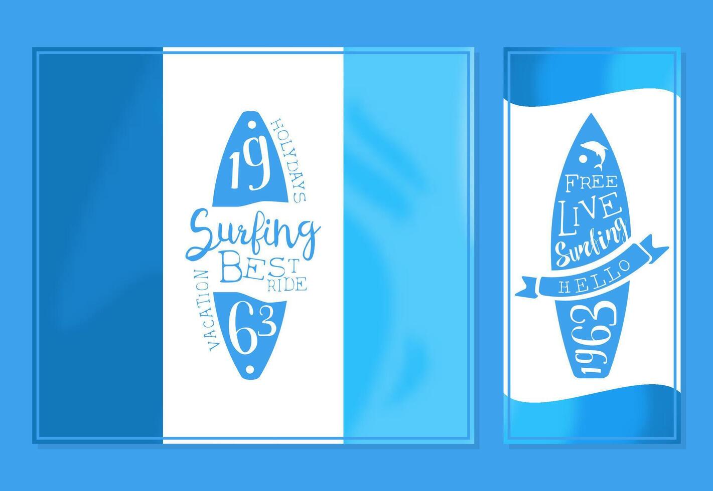 Surfing Best Ride Banner Template, Travel and Summer Vacation Design Element Illustration vector