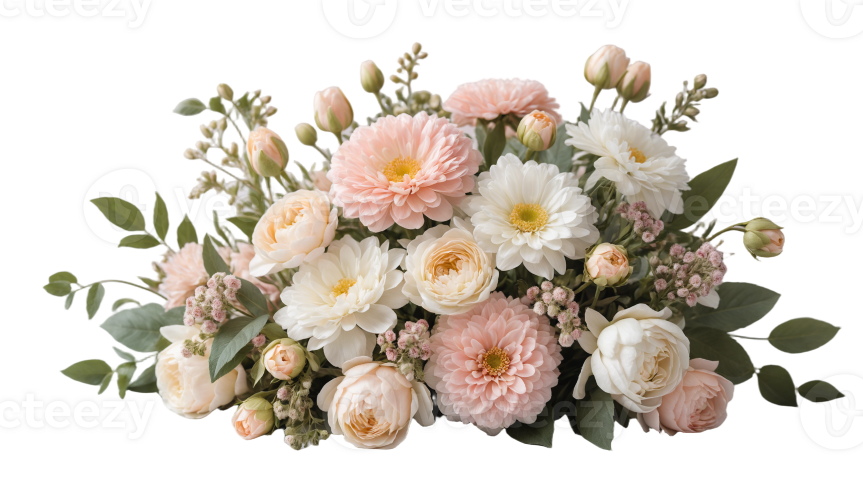 A bouquet of pink and white flowers png