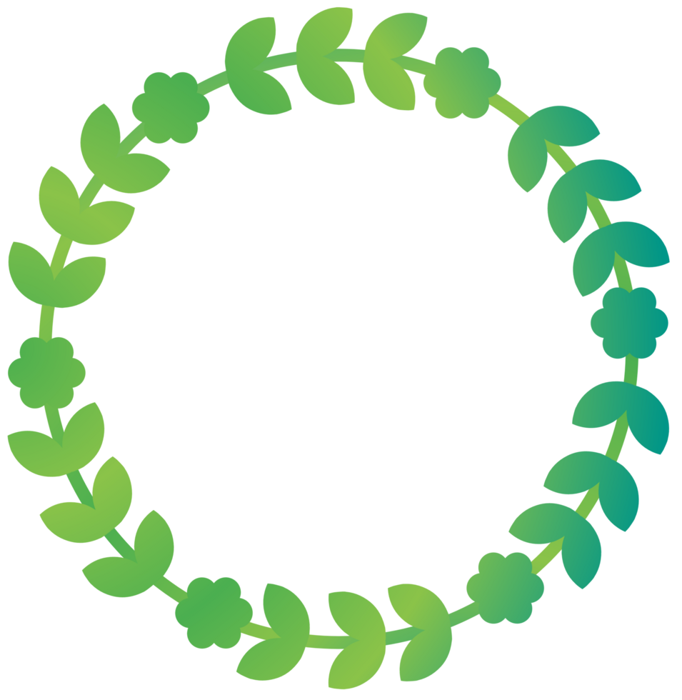 green leaf wreath clip art png