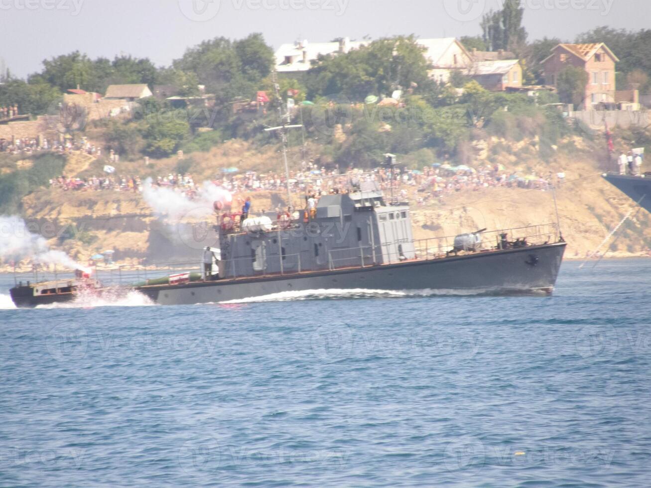 Ships of the Black Sea Fleet of Russia on the celebration of the Day of the Russian Navy in Sevastopol. photo