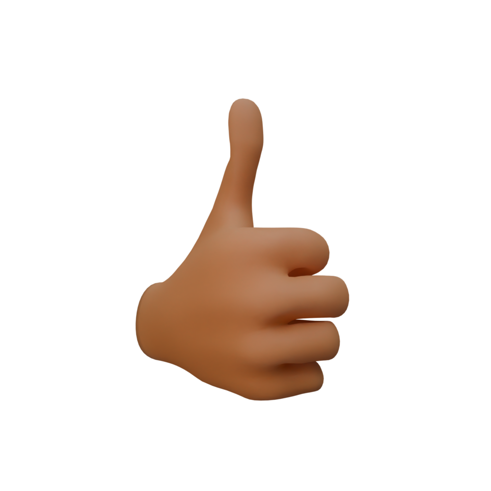 3d Render of hand icon stylized png