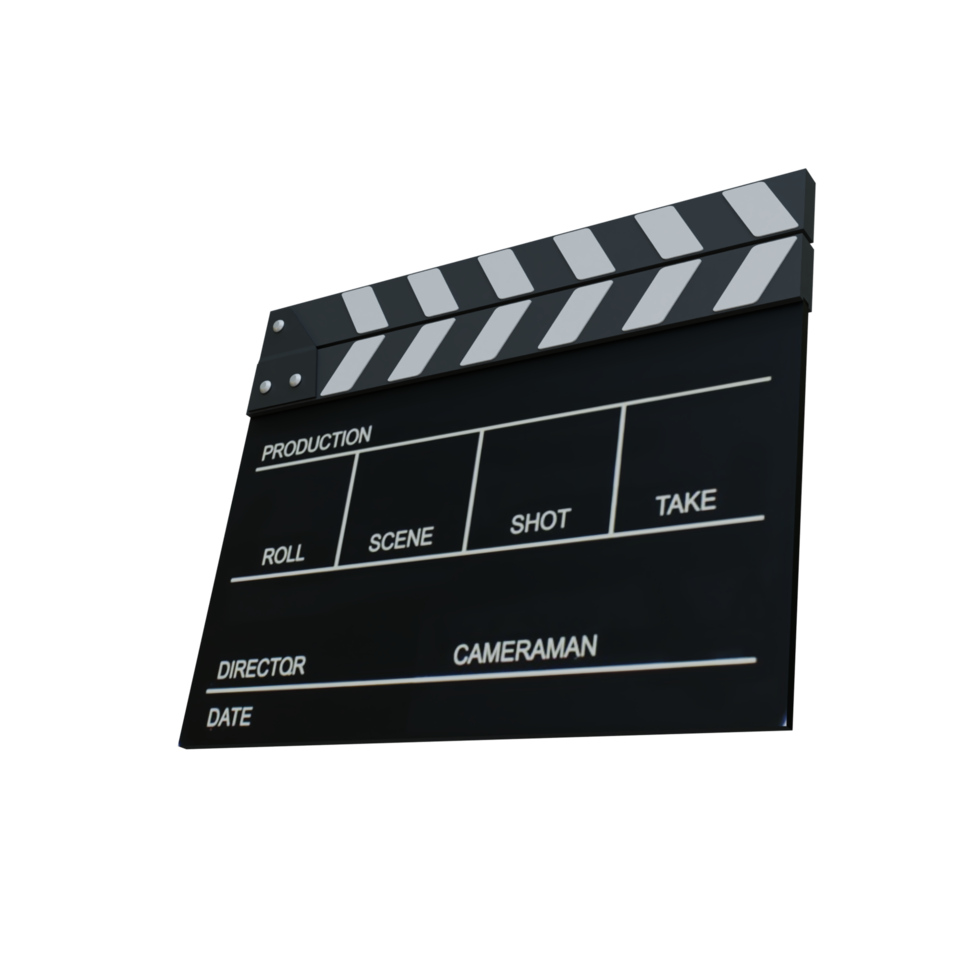 3d Render of Clapperboard png