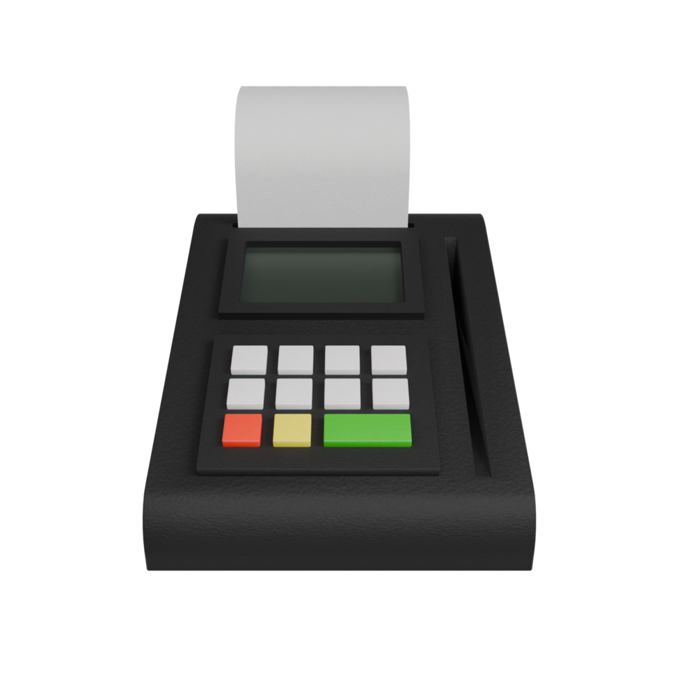3d Render of payment machine png