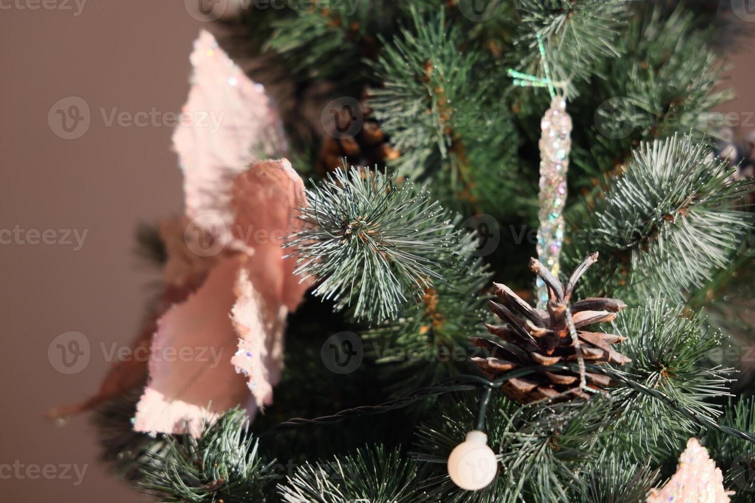 Charming Holiday Decorations on a Beautiful and Festive Christmas Tree with Cheerful Vibes photo