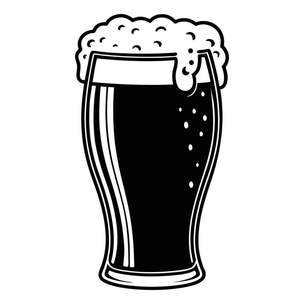 beer Mug graphic illustration silhouette isolated in white background vector