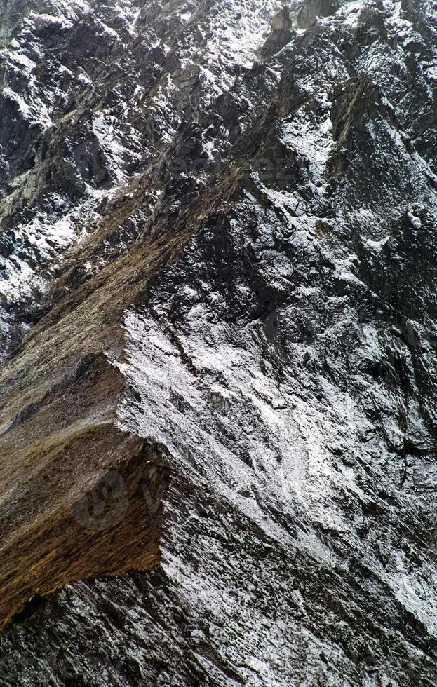 Mount Sayan in winter in snow. The nature of the mountains is sayan. photo