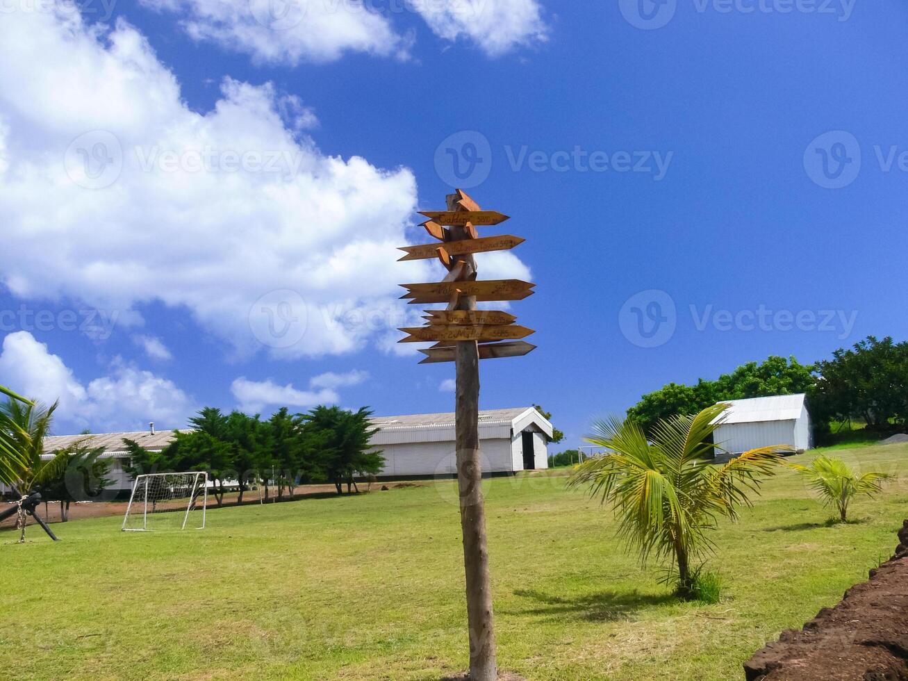 Road signs on Easter Island. photo