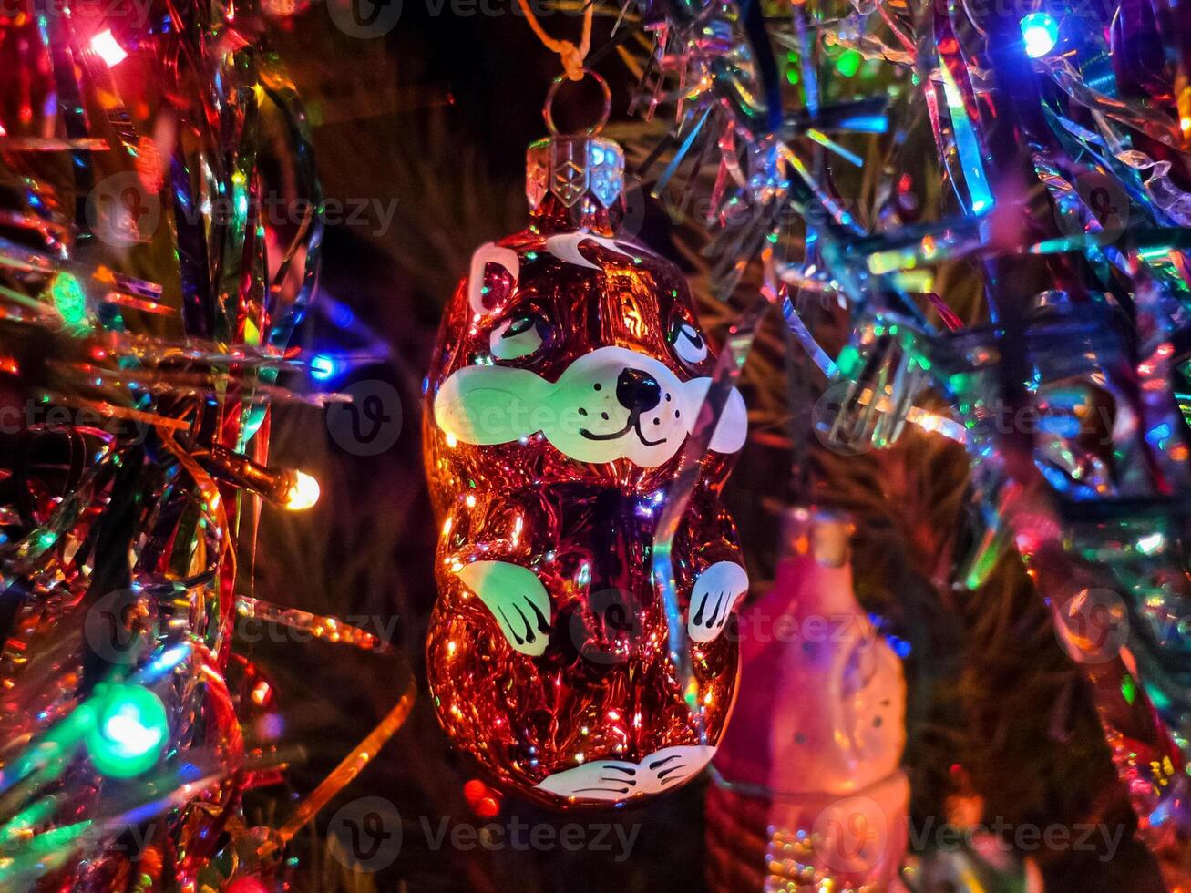 Christmas tree christmas toys. photo