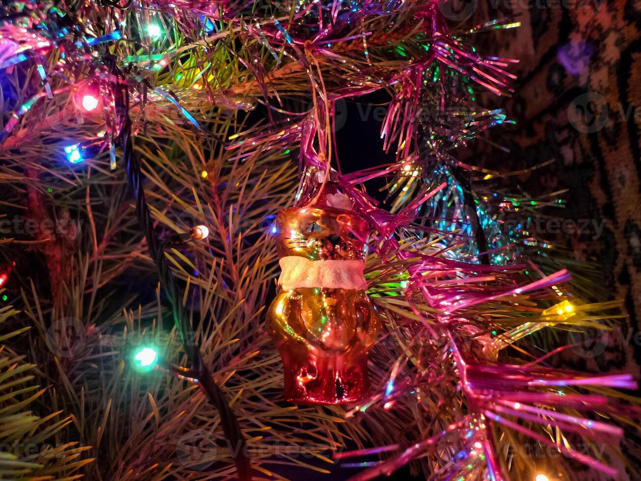 Christmas tree christmas toys. photo