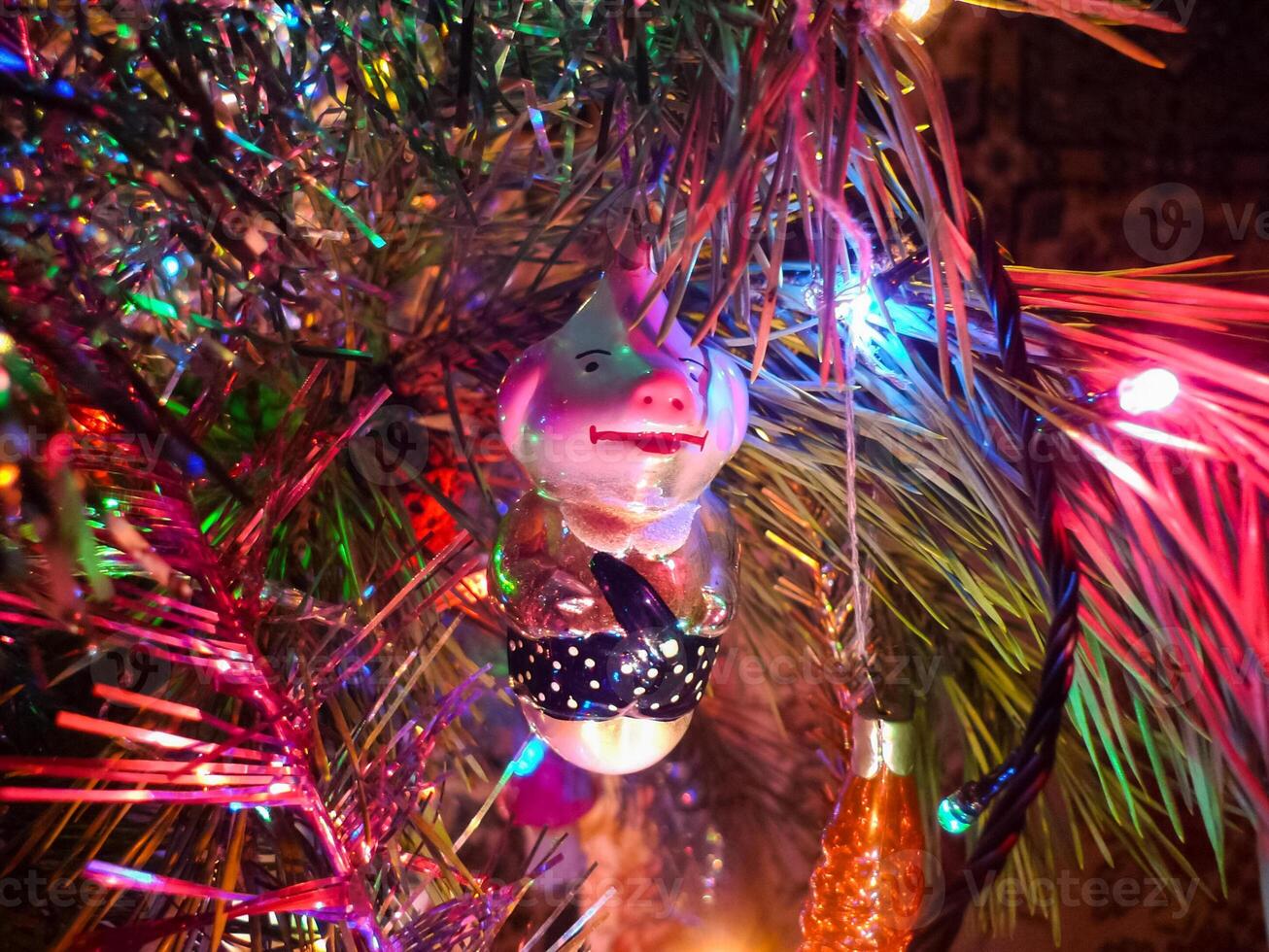 Christmas tree christmas toys. photo