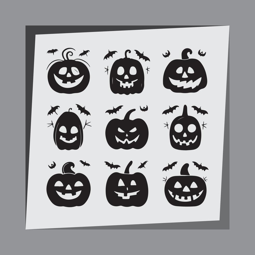 Set of ghost houses. Halloween theme. elements for poster, greeting card, invitation. illustration vector