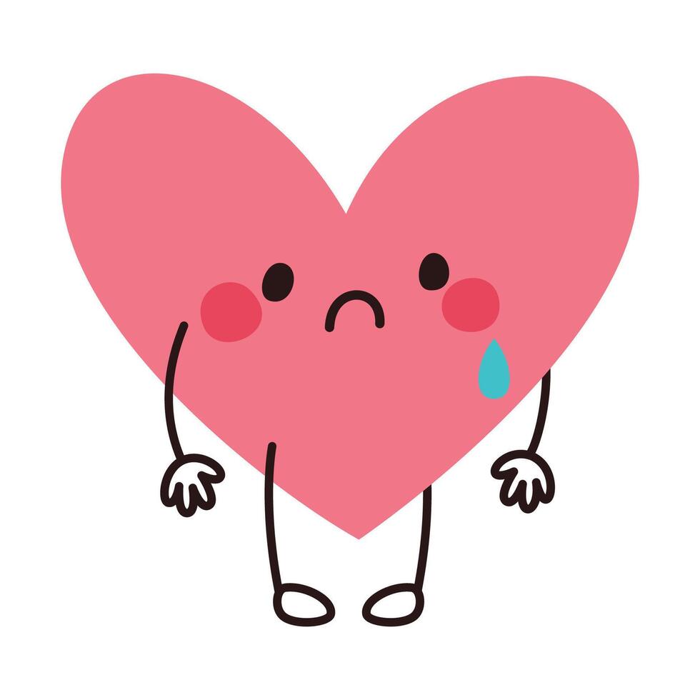 Love Concept With Heart Character vector