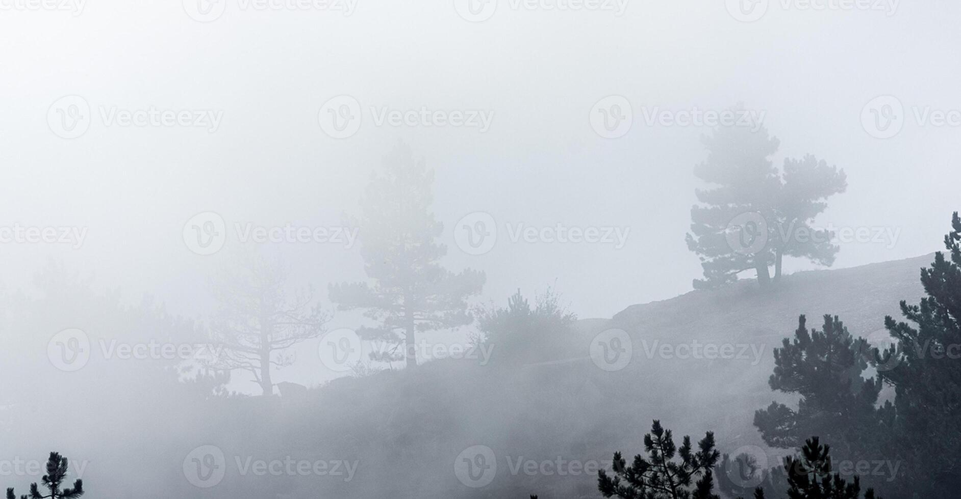 Beautiful cumulus clouds over mountains and valleys of Crimea. The landscape of the nature of Crimea. photo