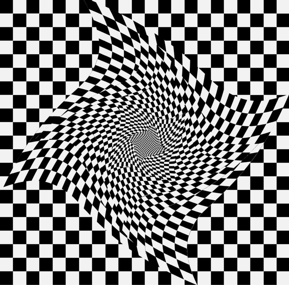 Original abstract background decorated with a black and white geometric pattern of squares vector