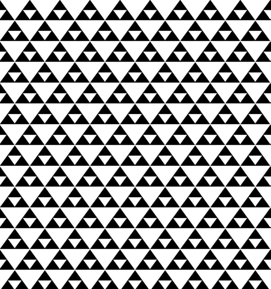 Seamless texture in the form of a geometric black and white pattern in the form of triangles vector