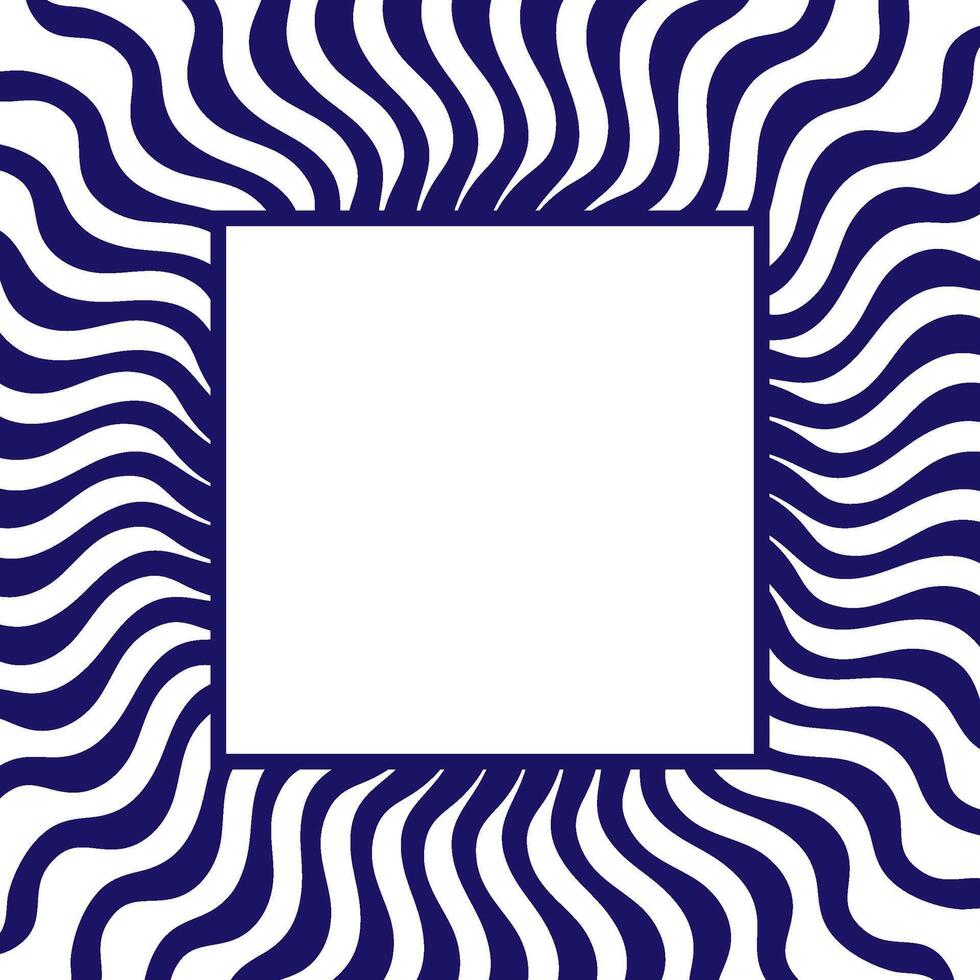 Original quadrangular blue frame on a white background vector