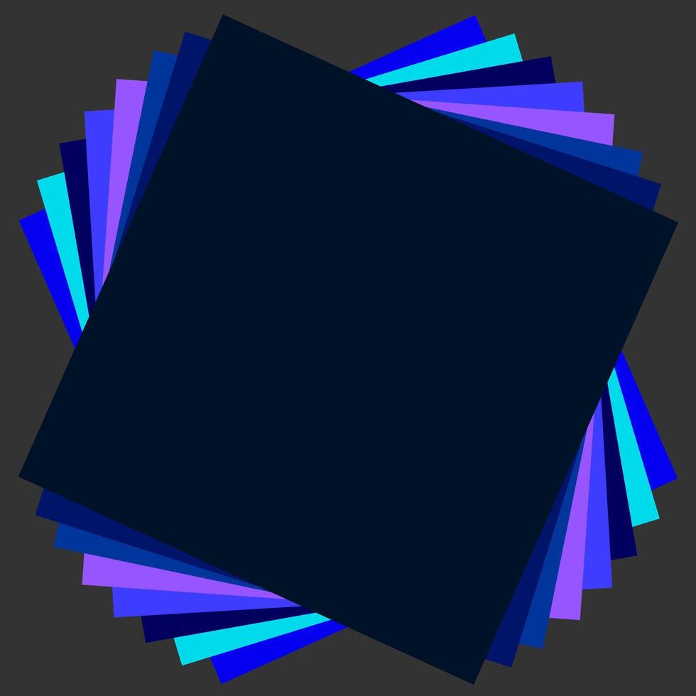 Original frame in the form of a blue notepad for notes on a black background vector