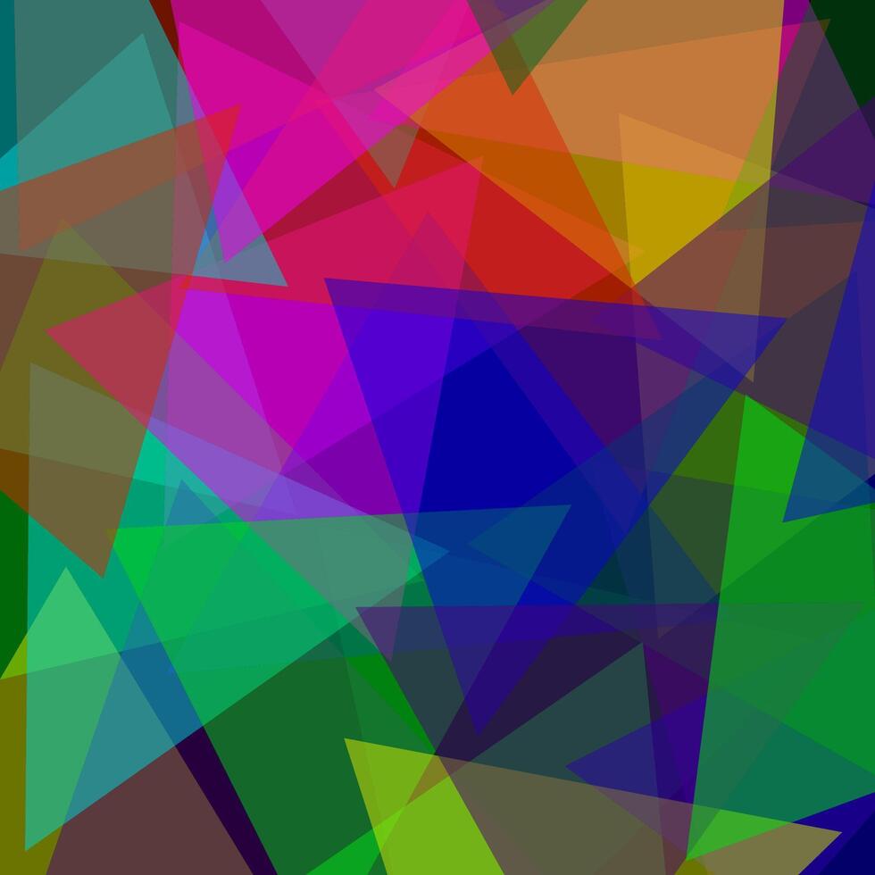 Abstract background decorated with a geometric pattern of multi-colored triangles vector