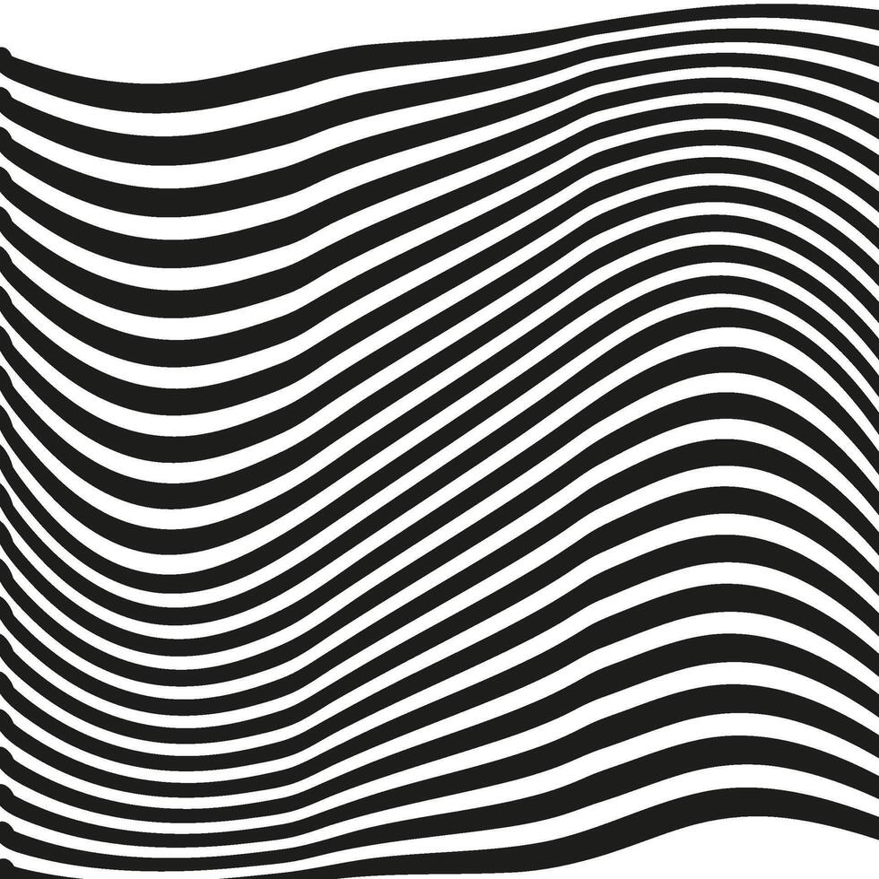 Abstract background decorated with an original black and white pattern in the form of lines and stripes vector