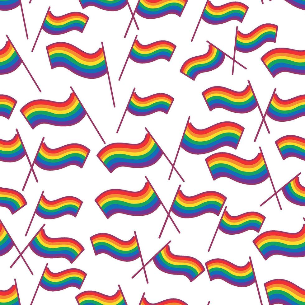 seamless pattern with lgbt flag vector