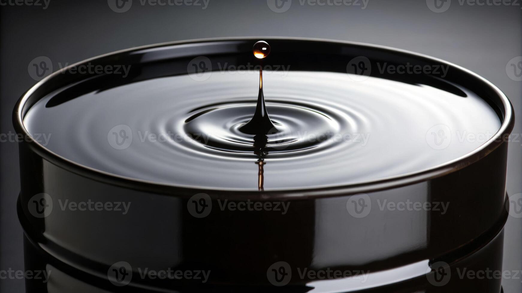 Simplicity in motion crude oil drop impact industrial setting aesthetic photography balanced environment close-up view photo