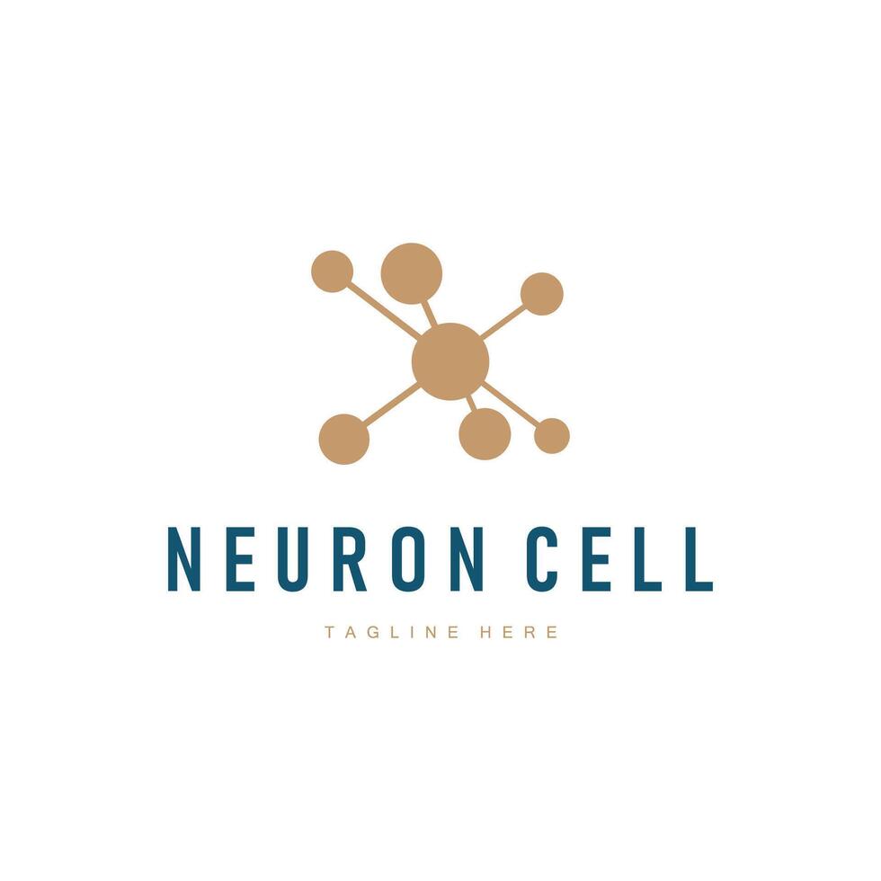 neuron logo design dna structure atom concept structure template symbol vector