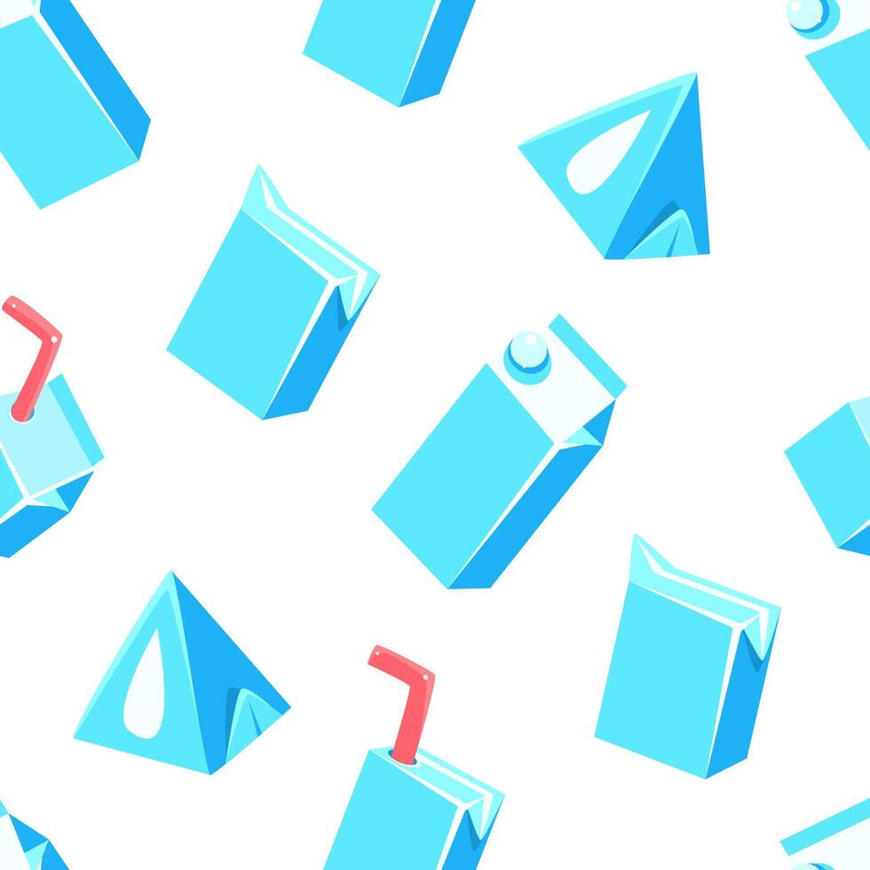 Milk Products Seamless Pattern, Design Element Can Be Used for Wallpaper, Packaging, Background Illustration vector