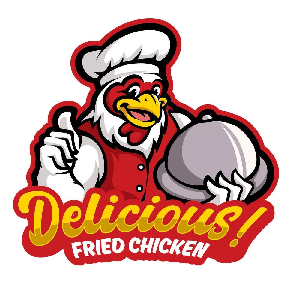 chicken logo mascot for restaurant brands vector