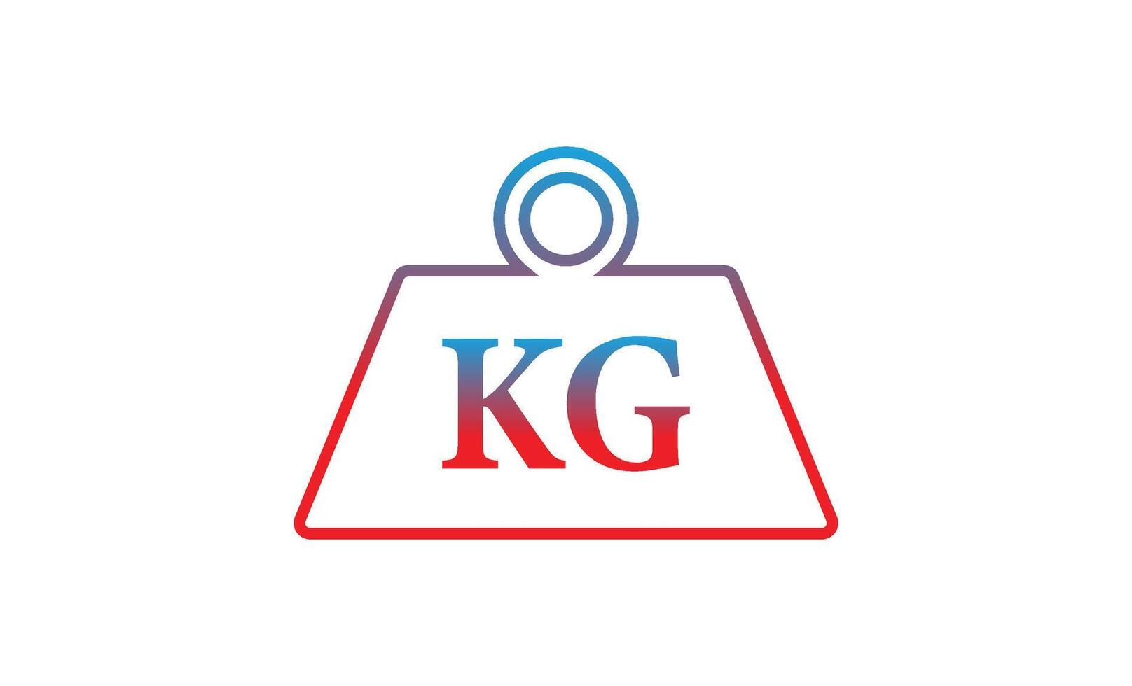 Kilogram Weight Icon. Kilo outline icon symbol. KG weight sign icon. vector