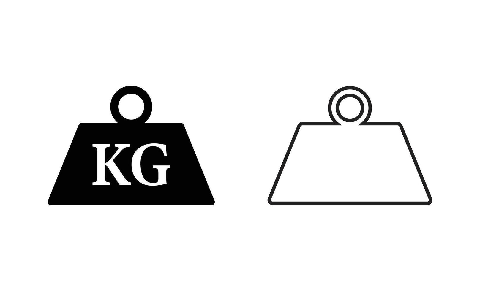Kilogram Weight Icon. KG weight sign icon. Kilo icon symbol. vector