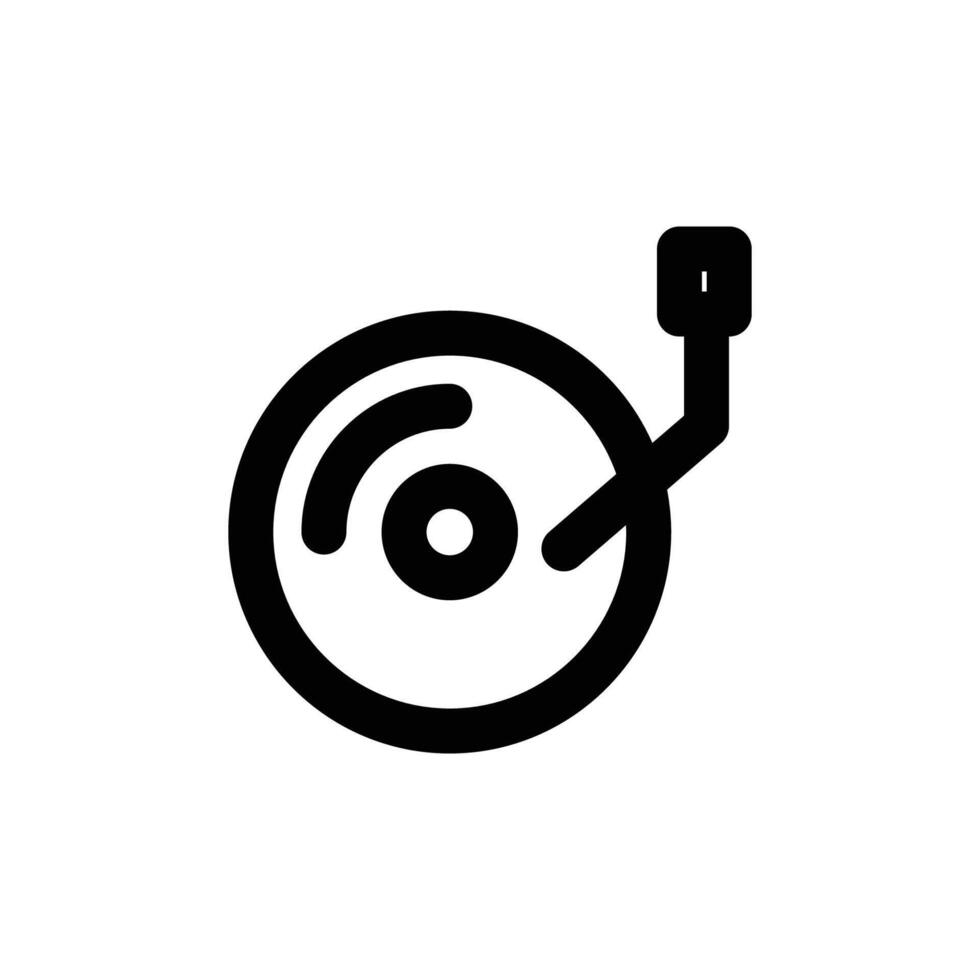 vinyl icon line style vector