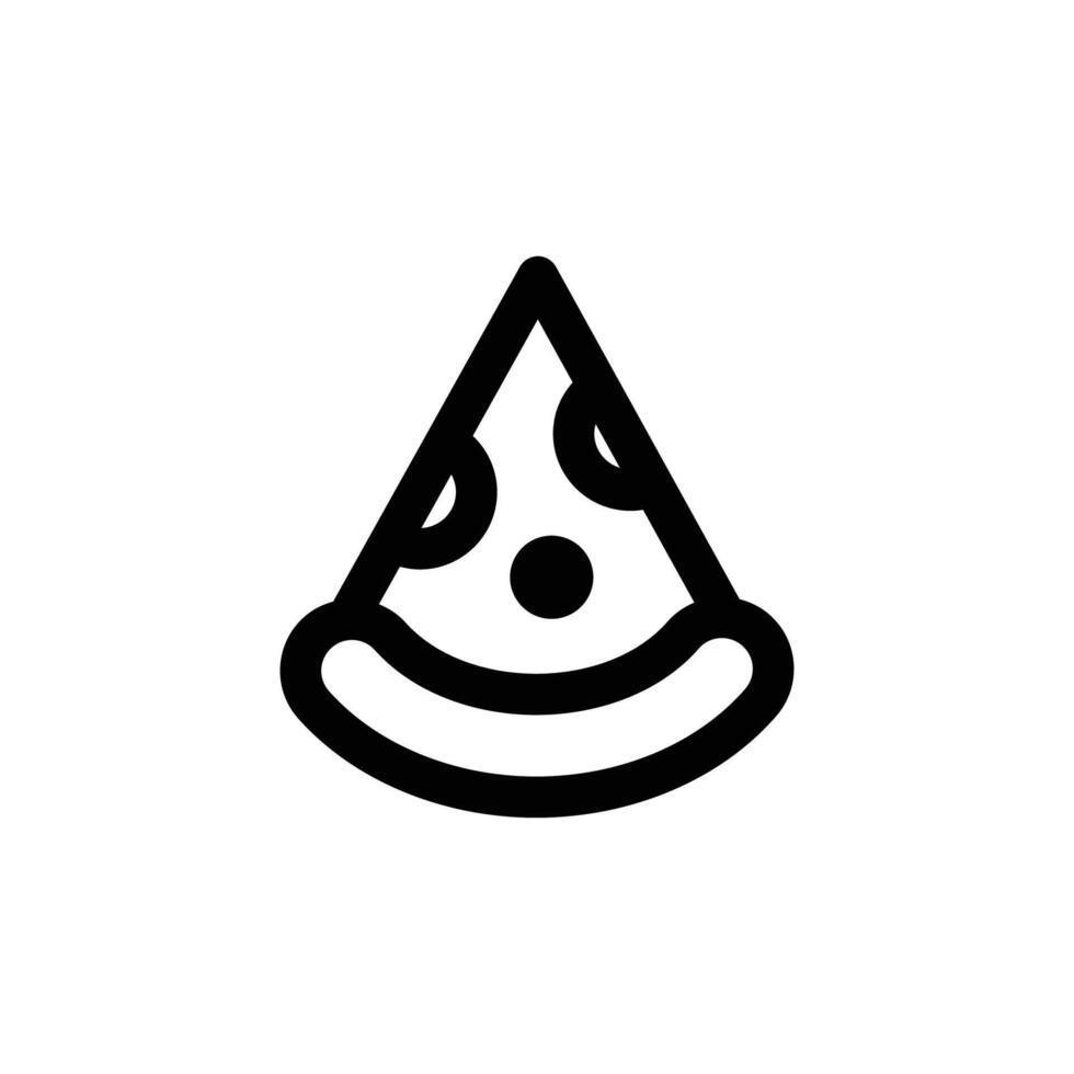pizza slice food icon vector