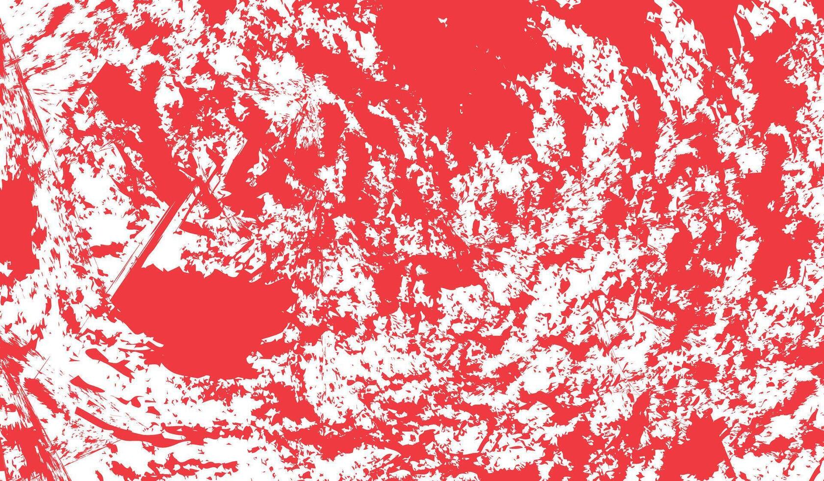 A red and white abstract painting with a large red and white swirl vector