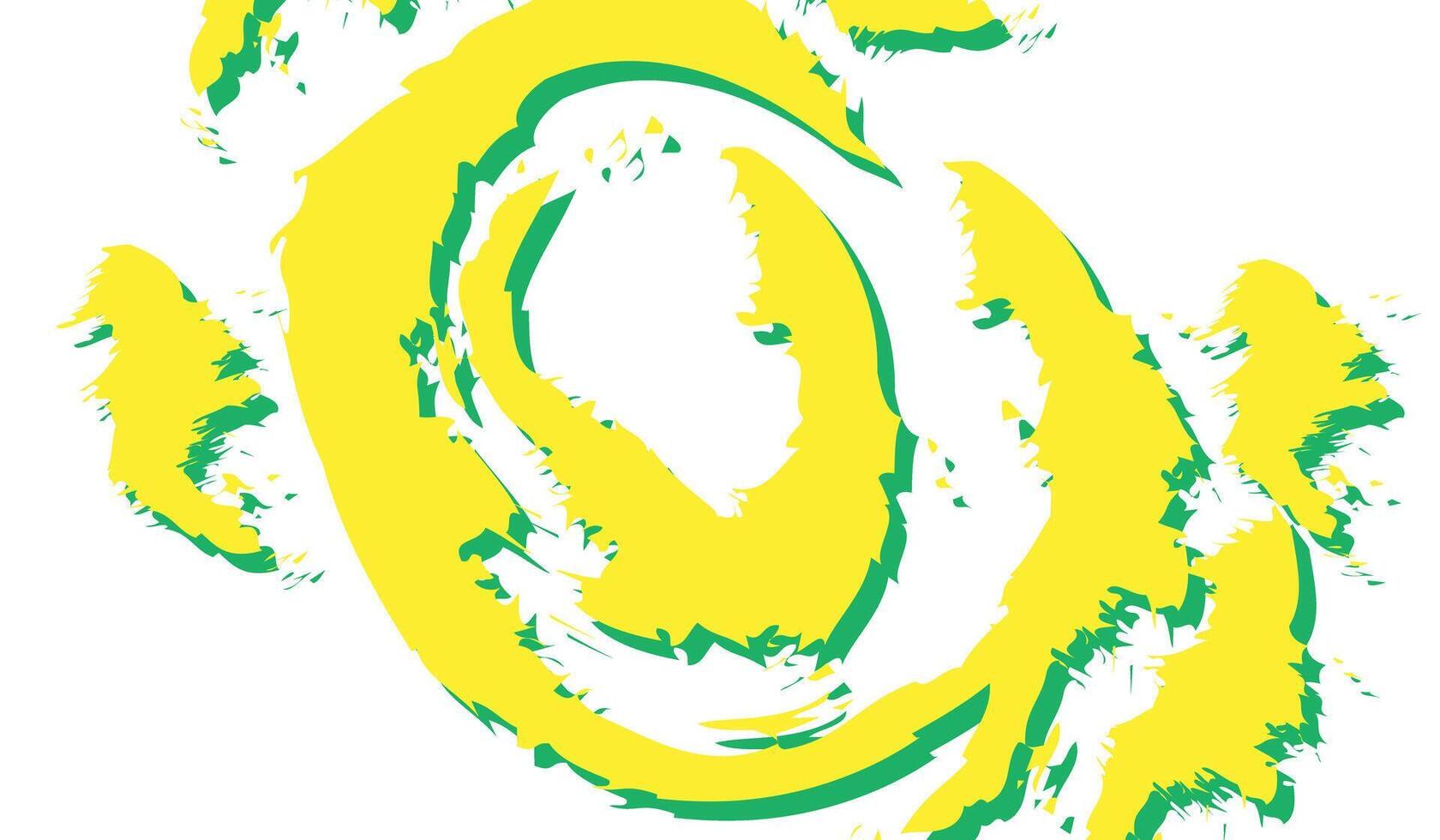 A yellow and green brush stroke on a white background vector