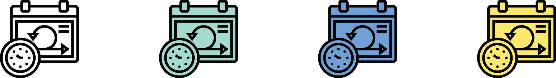 Sprint icon. Outline, Green, Blue and Yellow Style Design Isolated On White Background vector