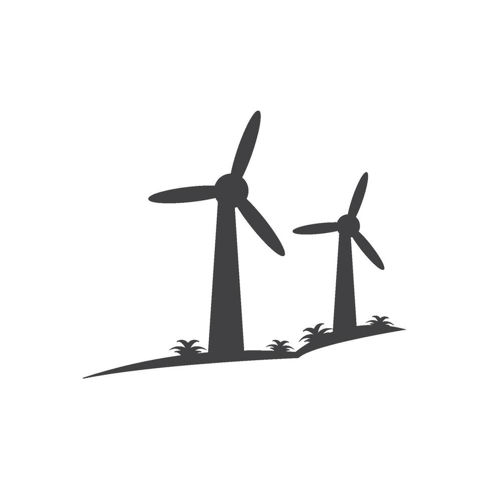 wind turbine icon element design vector