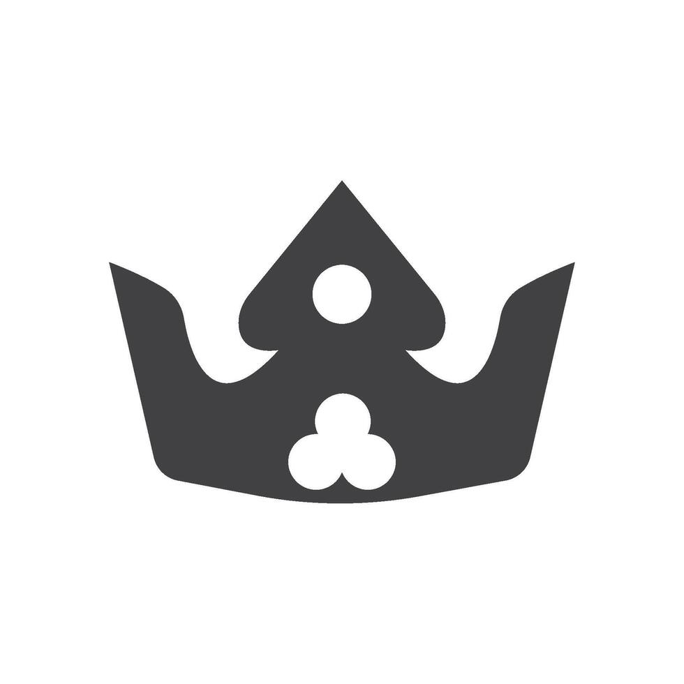 black crown icon element design template vector