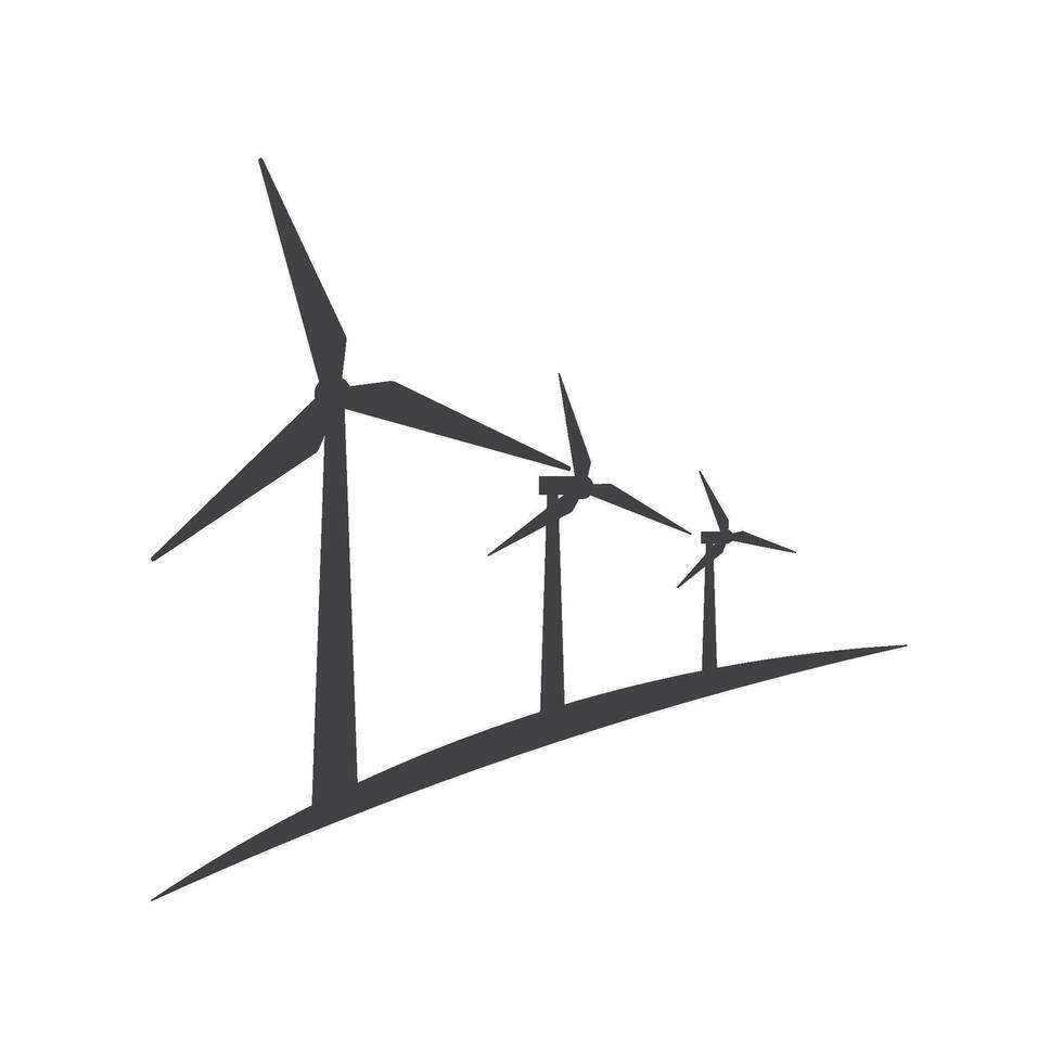 wind turbine icon element design vector