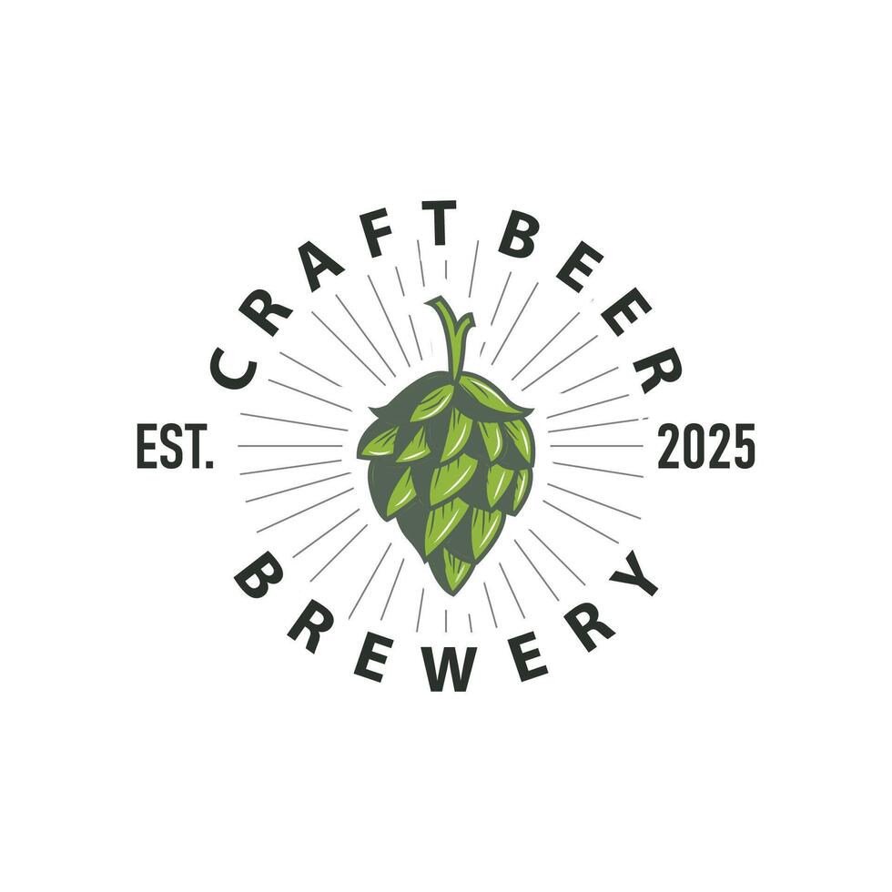 elegant brewery logo vector