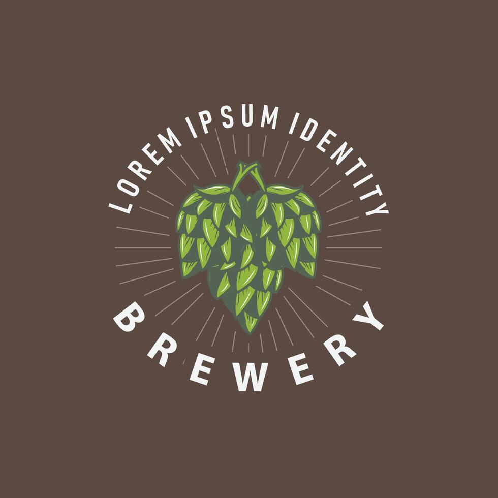 craft beer logo retro vintage vector