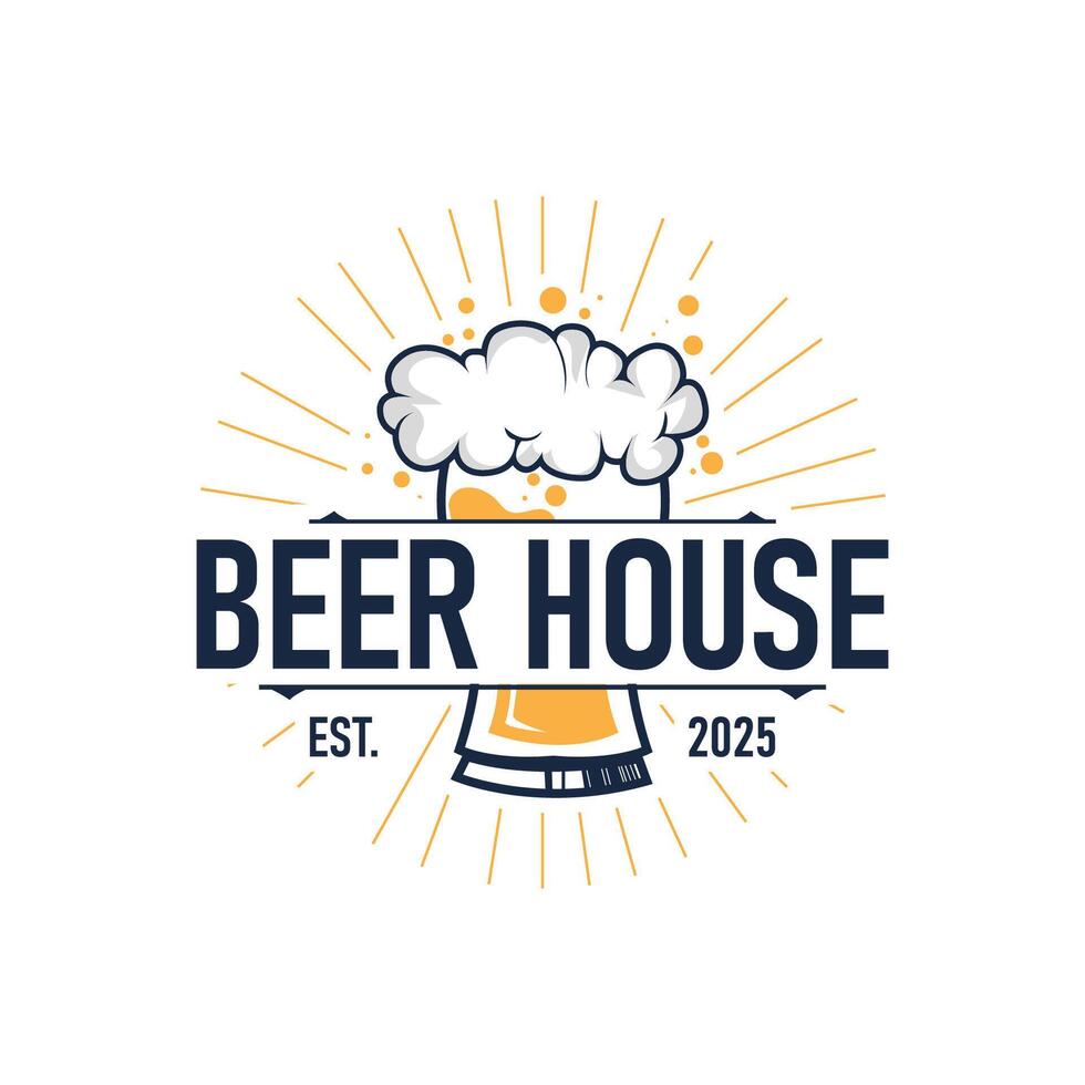 craft beer logo vintage vector