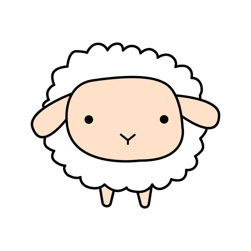 nice cartoon sheep vector