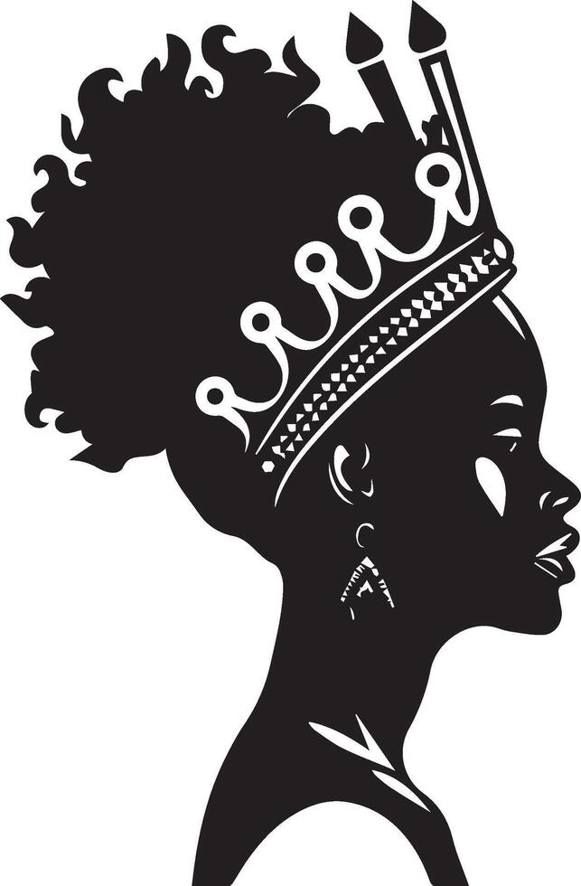 Royal Crown silhouette on white background vector