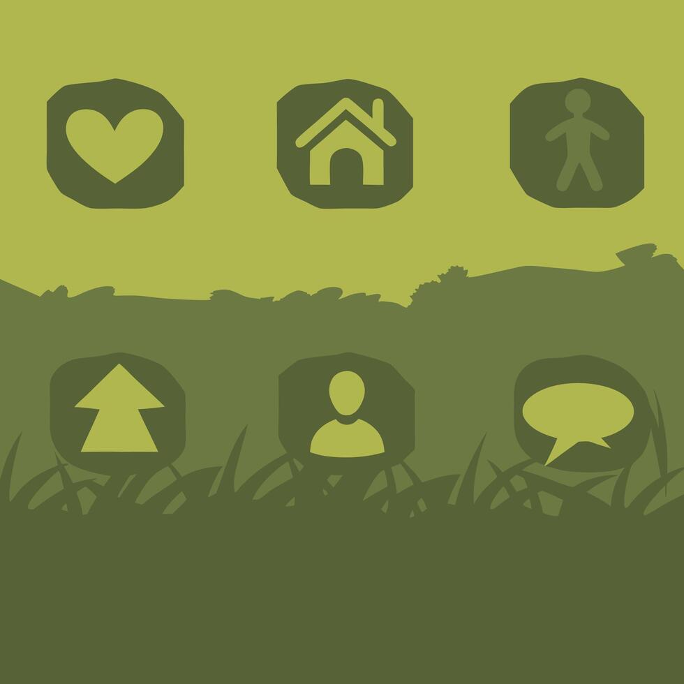 Community, Home, Growth, and Connection Icons vector