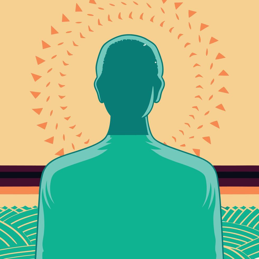 Mindfulness, Meditation, Inner Peace, Tranquility, Contemplation, Spiritual Journey, Self-Reflection, Serene, Calm, Focus vector
