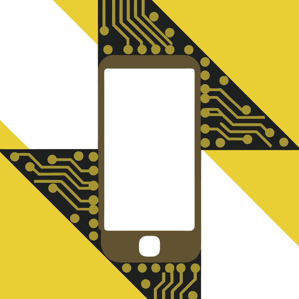 Smartphone Technology Circuitry and Mobile Innovation vector