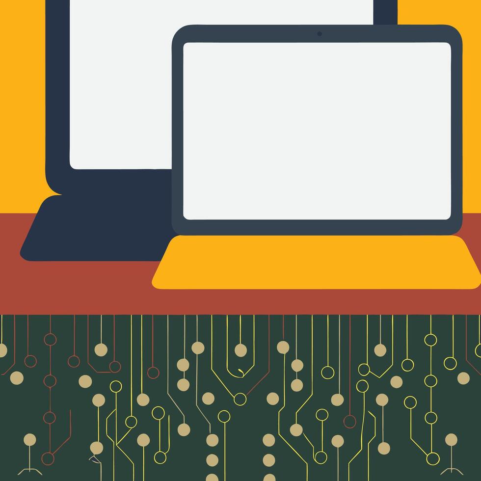 Digital Devices Circuit Board Technology vector